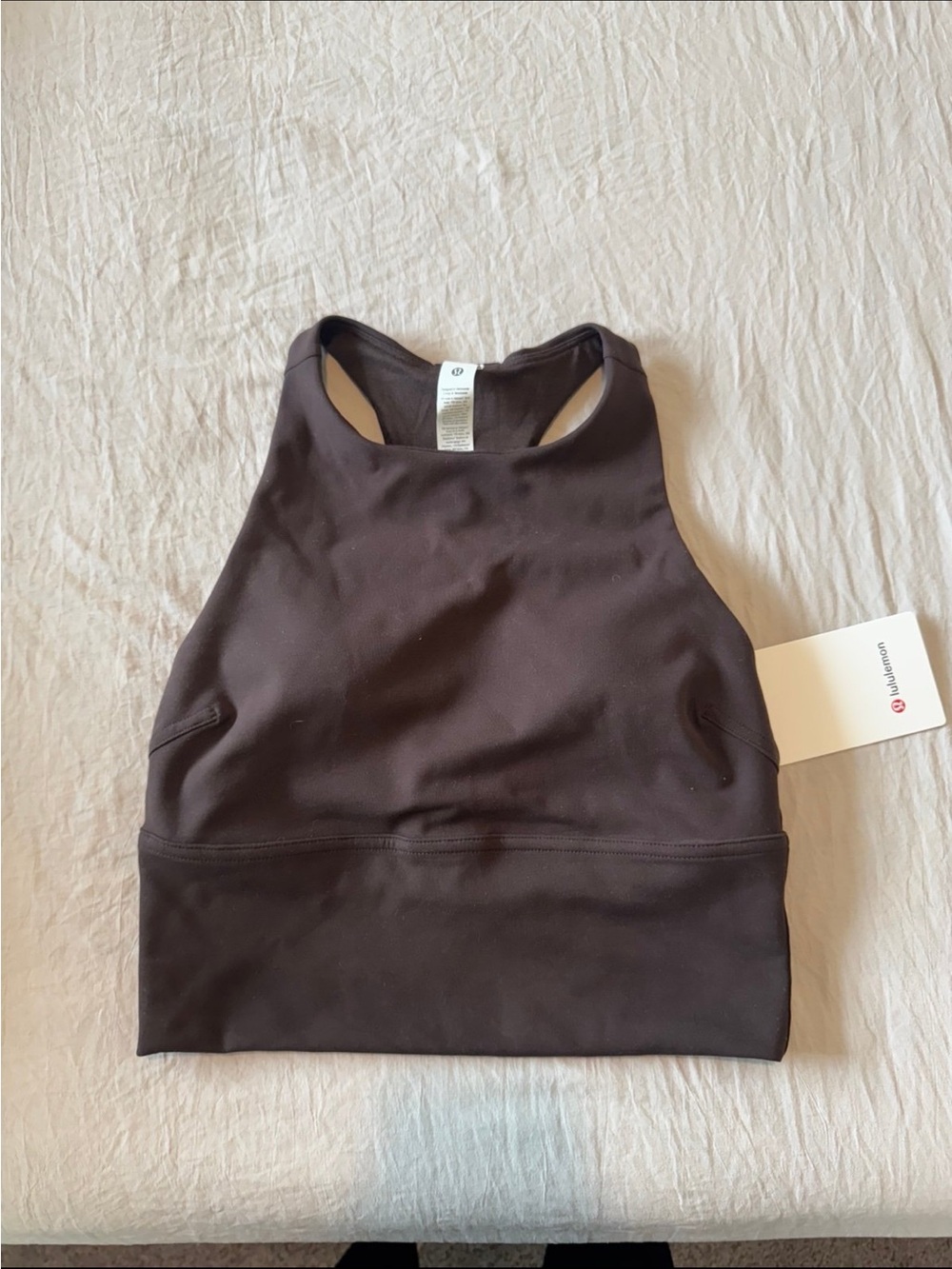 lululemon athletica High Neck Racerback Sports Bra - Dark Brown